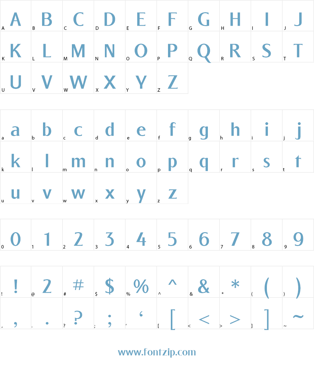 Baqacents Semi Bold Font Character